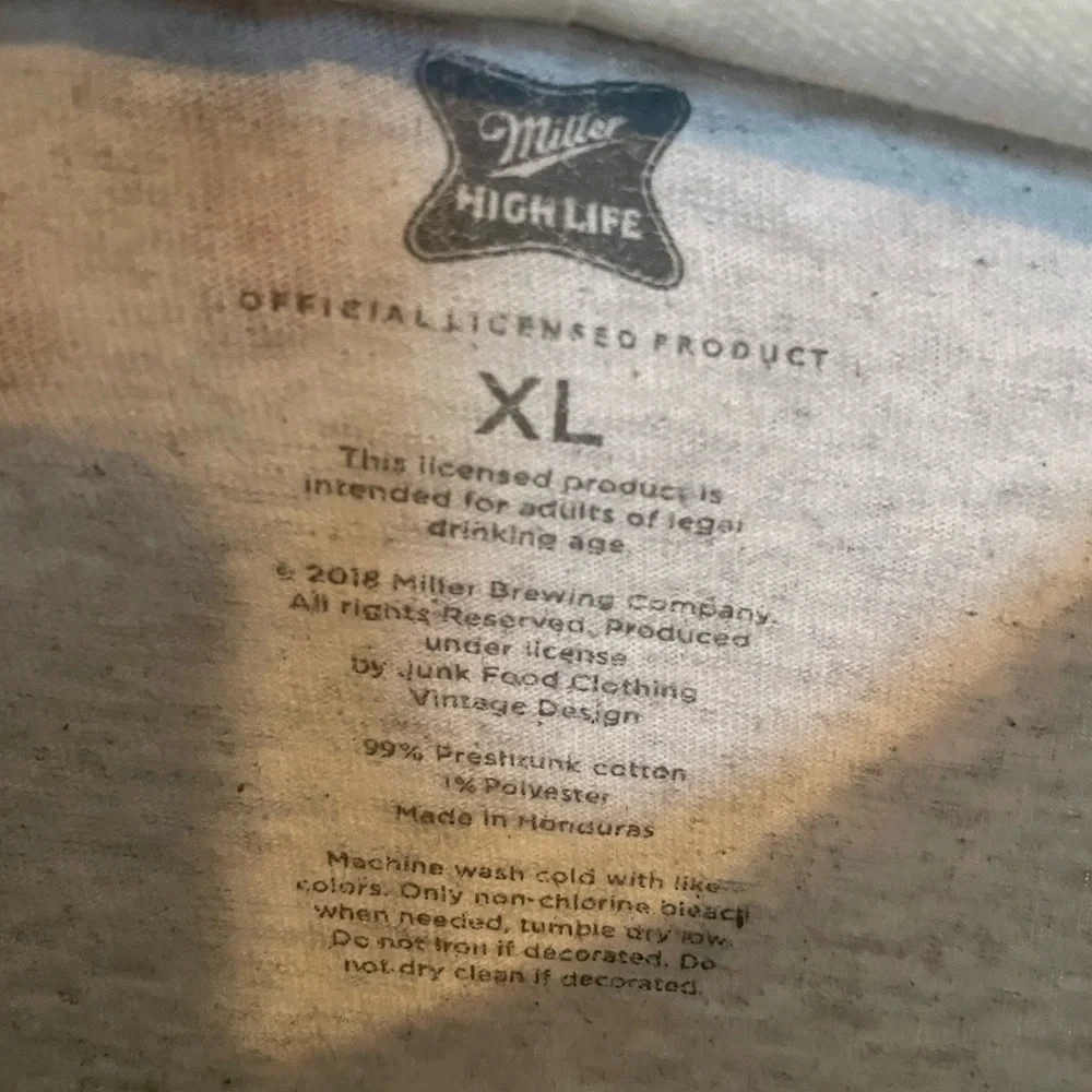 Miller High Life Vintage Logo Gray T-Shirt - Picture 4 of 5